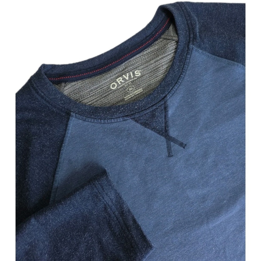 Orvis Classic Collection Raglan Shirt Mens XL Gray Blue Long Sleeve‎ Pullover